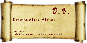 Drenkovics Vince névjegykártya